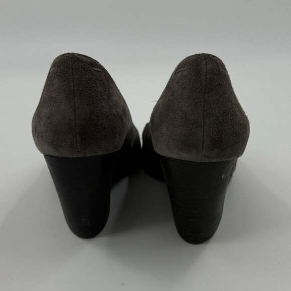 Eileen Fisher Hawk Suede Chunky Heel Pumps 8.5M - Picture 6 of 9
